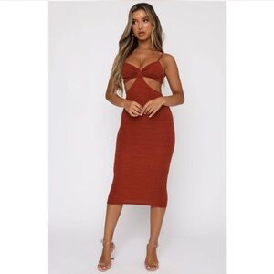 White Fox Boutique Knit Cutout Dress